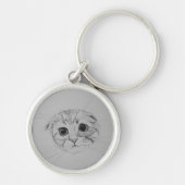 Scottish Fold Kitten Sleutelhanger (Voorkant)