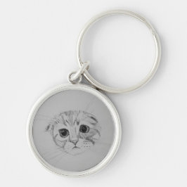 Scottish Fold Kitten Sleutelhanger