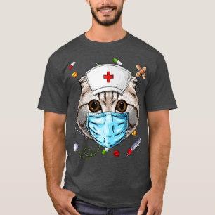 Scottish Fold Nurse RN Funny ER Nursing School Gra T-shirt