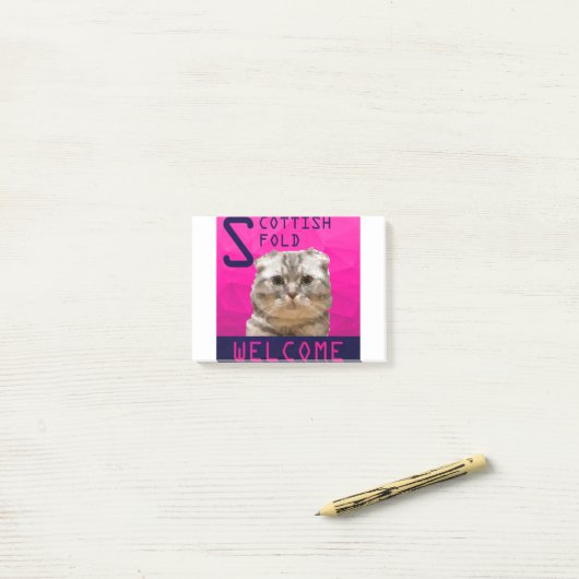 Scottish Fold Post-it® Notes (Op bureau)