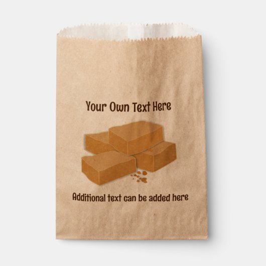 Scottish Fudge is tablet - hard Snoep - voeg tekst Bedankzakje (Voorkant)