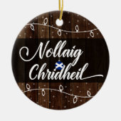 Scottish Gaelic Merry Kerstmis, Nollaig Chridheil Keramisch Ornament (Voorkant)