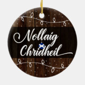 Scottish Gaelic Merry Kerstmis, Nollaig Chridheil Keramisch Ornament (Achterkant)
