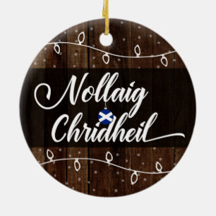 Scottish Gaelic Merry Kerstmis, Nollaig Chridheil Keramisch Ornament