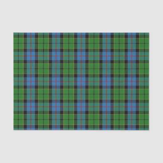 Scottish Gifts Clan Forsyth Blue en Green Tartan Tissuepapier (Voorkant)