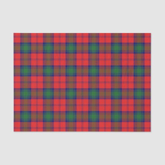 Scottish Gifts Clan Lindsay Red Green Tartan Tissuepapier (Voorkant)