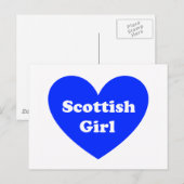 Scottish Girl Briefkaart (Voorkant / Achterkant)