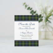 Scottish Gordon Tartan Wedding Save the Date Kaart (Staand voorkant)
