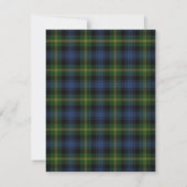Scottish Gordon Tartan Wedding Save the Date Kaart (Achterkant)