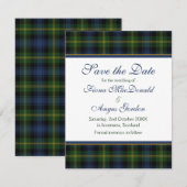 Scottish Gordon Tartan Wedding Save the Date Kaart (Voorkant / Achterkant)