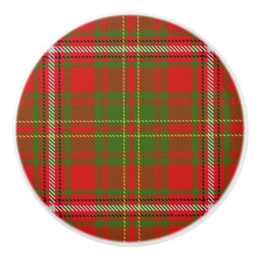 Scottish Grandeur Clan Hay Tartan Pset Keramische Knop (Voorkant)