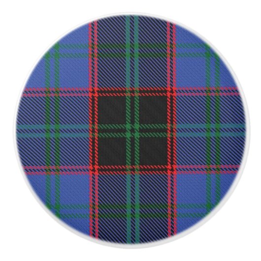 Scottish Grandeur Clan Home Hume Tartan Pset Keramische Knop (Voorkant)