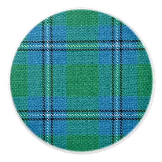 Scottish Grandeur Clan Irvine Tartan Pset Keramische Knop (Voorkant)