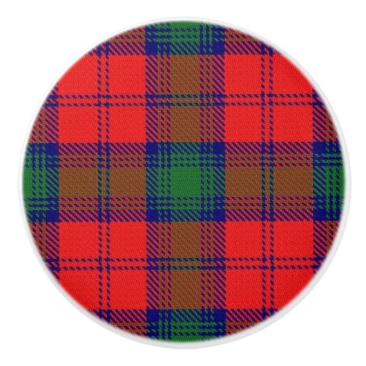 Scottish Grandeur Clan Lindsay Tartan Plaid Keramische Knop (Voorkant)
