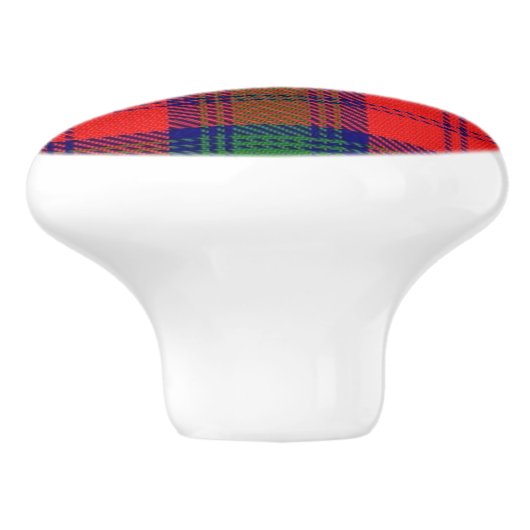 Scottish Grandeur Clan Lindsay Tartan Plaid Keramische Knop (Zijkant)