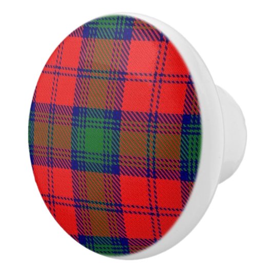 Scottish Grandeur Clan Lindsay Tartan Plaid Keramische Knop (Rechts)
