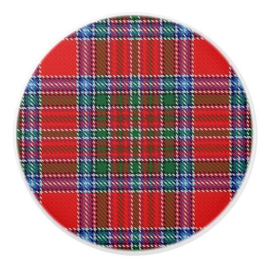 Scottish Grandeur Clan MacBean Tartan Pset Keramische Knop (Voorkant)
