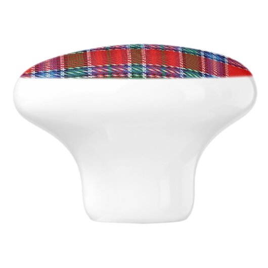 Scottish Grandeur Clan MacBean Tartan Pset Keramische Knop (Zijkant)