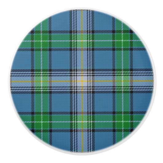 Scottish Grandeur Clan MacDowall Tartan Pset Keramische Knop (Voorkant)