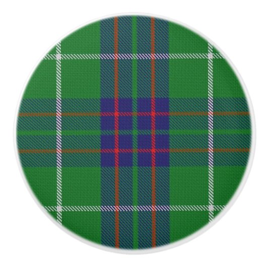 Scottish Grandeur Clan MacIntyre Tartan Pset Keramische Knop (Voorkant)