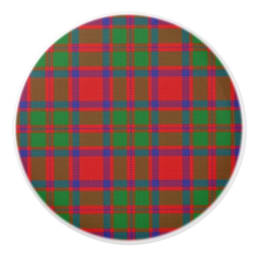 Scottish Grandeur Clan MacKintosh Tartan Pset Keramische Knop (Voorkant)