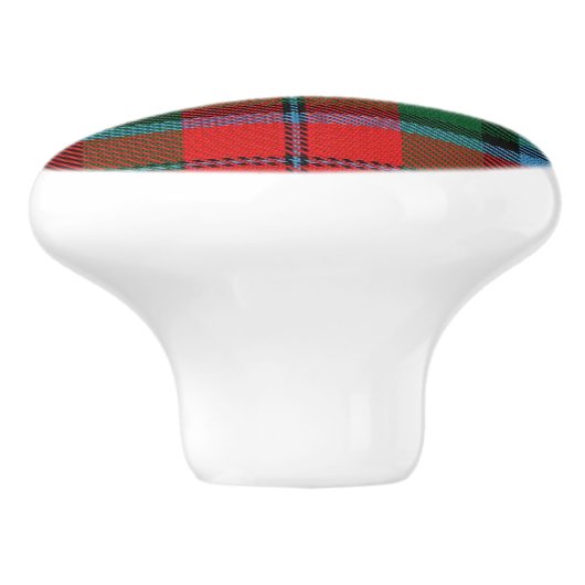 Scottish Grandeur Clan MacNaughton Tartan Pset Keramische Knop (Zijkant)