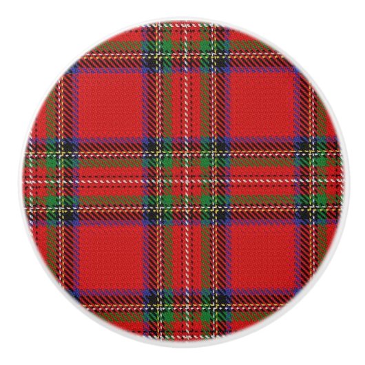 Scottish Grandeur Clan Stewart Tartan Pset Keramische Knop (Voorkant)