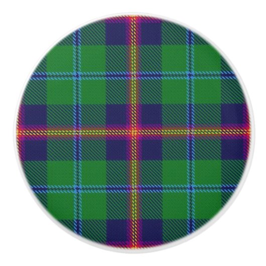 Scottish Grandeur Clan Young Tartan Pset Keramische Knop (Voorkant)