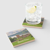 Scottish Grant Clan Urquhart Castle Stone Onderzet Stenen Onderzetter (Zijkant)