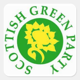 Scottish Green Party Oude Logo Vierkante Sticker