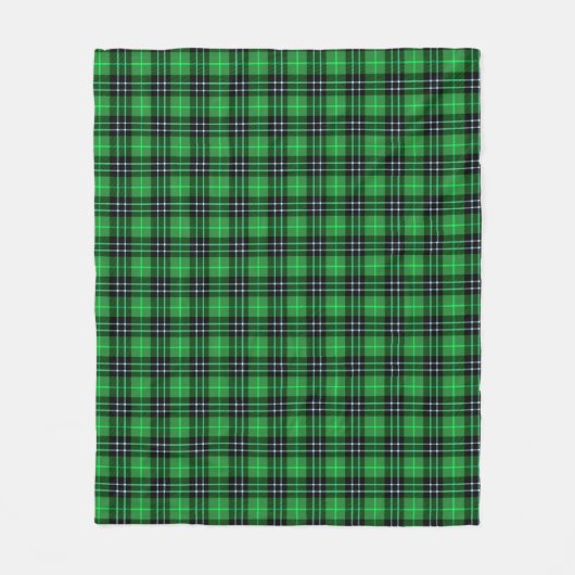 Scottish Green Tartan Plaid Fleece Deken (Voorkant)
