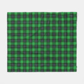 Scottish Green Tartan Plaid Fleece Deken (Voorkant (Horizontaal))