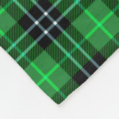 Scottish Green Tartan Plaid Fleece Deken (Hoek)
