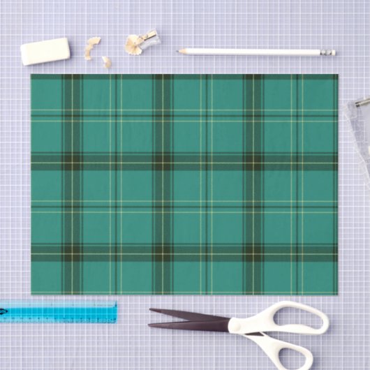 Scottish Green Tartan Tissuepapier (Craft)
