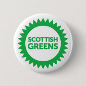 Scottish Greens Logo Ronde Button 5,7 Cm (Voorkant)