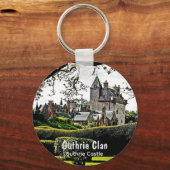 Scottish Guthrie Clan's Castle Keepomwille Sleutelhanger (Voorkant)