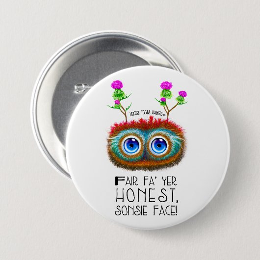 Scottish Haggis Funny Robert Burns Quote Ronde Button 7,6 Cm (Voorkant /achterkant)