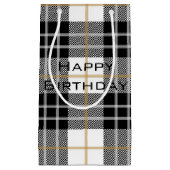 Scottish Happy Birthday Tartan Pset Klein Cadeauzakje (Voorkant)
