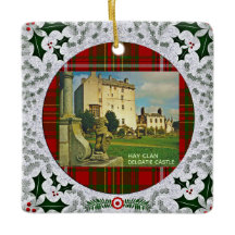 Scottish Hay Clan Tartans Castles Ceramic Ornament