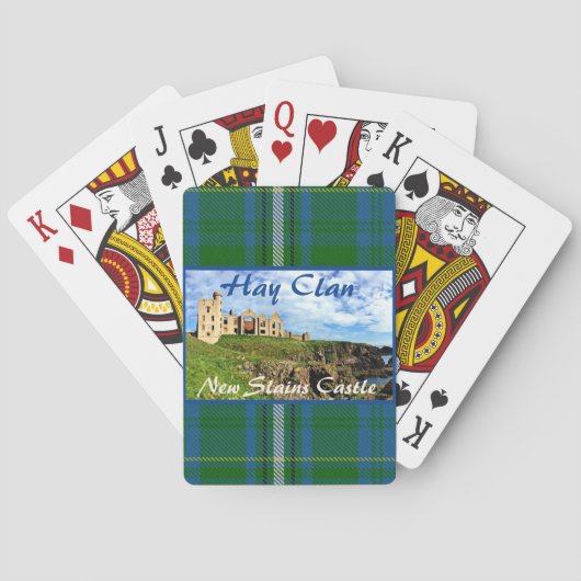 Scottish Hay Clan's Castle Tartan Pokerkaarten (Achterkant)