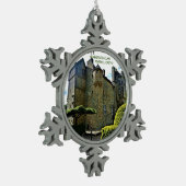 Scottish Henderson Clan's Fordell Castle Tin Sneeuwvlok Ornament (Links)