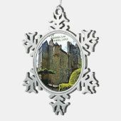 Scottish Henderson Clan's Fordell Castle Tin Sneeuwvlok Ornament (Rechts)