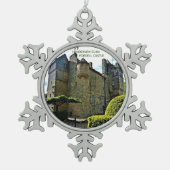 Scottish Henderson Clan's Fordell Castle Tin Sneeuwvlok Ornament (Voorkant)