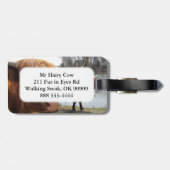 Scottish Highland Cattle ~ Bagagelabel (Achterkant horizontaal)