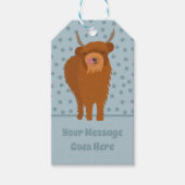 Scottish Highland Cattle Koe Graphic Personalized Cadeaulabel (Voorkant)