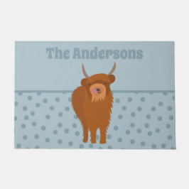 Scottish Highland Cattle Koe Graphic Personalized Deurmat