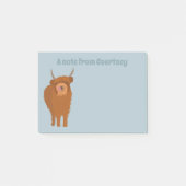 Scottish Highland Cattle Koe Graphic Personalized Post-it® Notes (Voorkant)