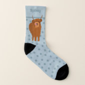 Scottish Highland Cattle Koe Graphic Personalized Sokken (Rechts - buiten)