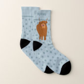 Scottish Highland Cattle Koe Graphic Personalized Sokken (Paar)