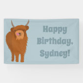 Scottish Highland Cattle Koe Graphic Personalized Spandoek (Horizontaal)